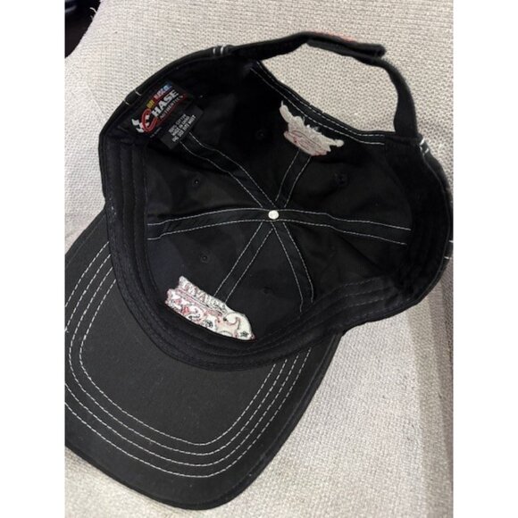 Vintage NASCAR Dale Earnhardt Johnny Cash Hat RCR 3 Black White Stitching Chase - Picture 8 of 9